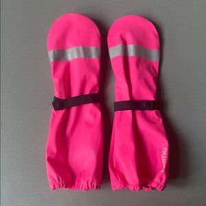 Reima Pink Waterproof Reflective Kid Mittens